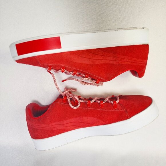 PUMA Red Suede Leather Limited Edition Sneakers - Picture 2 of 15